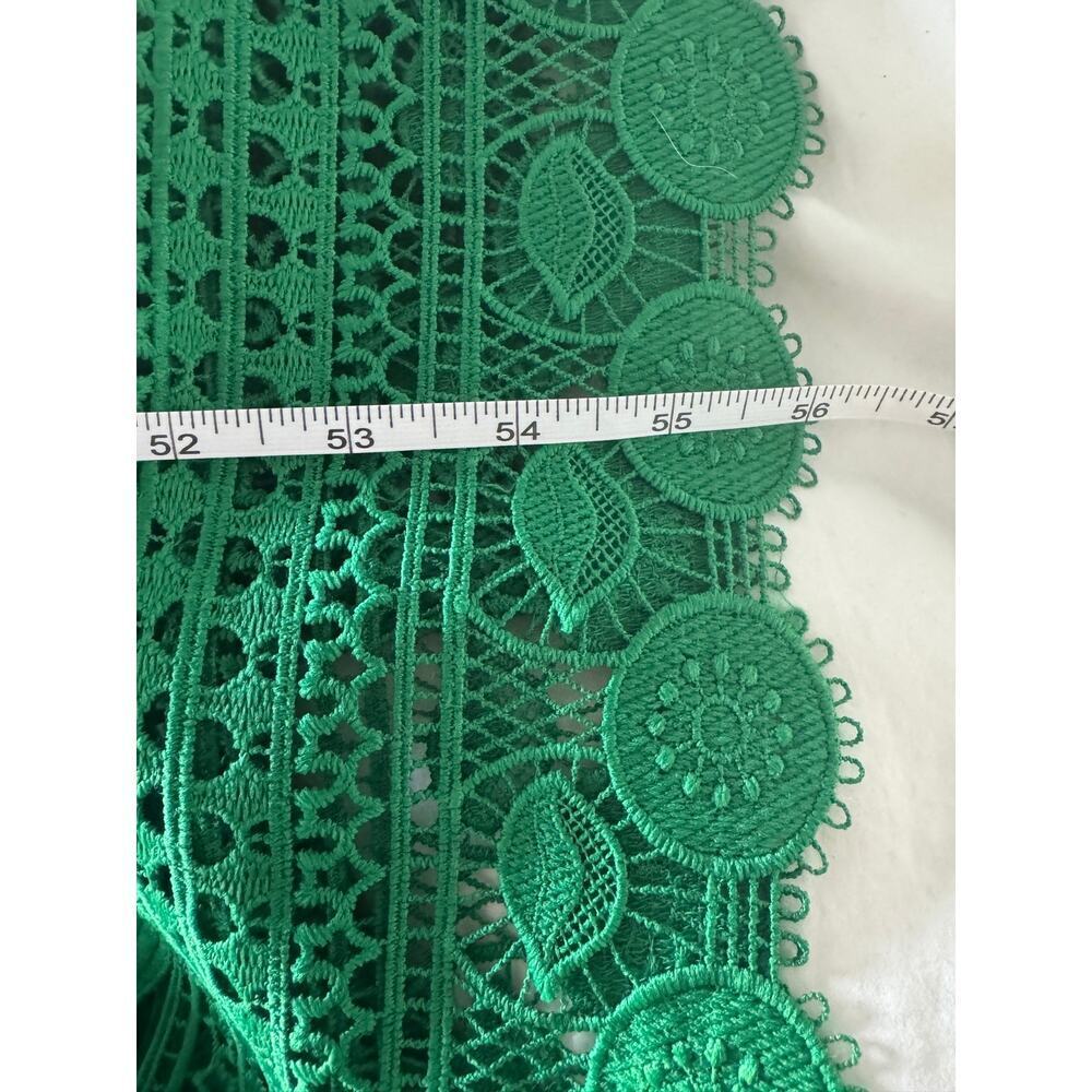 House of Harlow 1960 Green Guipure Lace Palace & Palm Maxi Coverup Dress - Picture 10 of 11